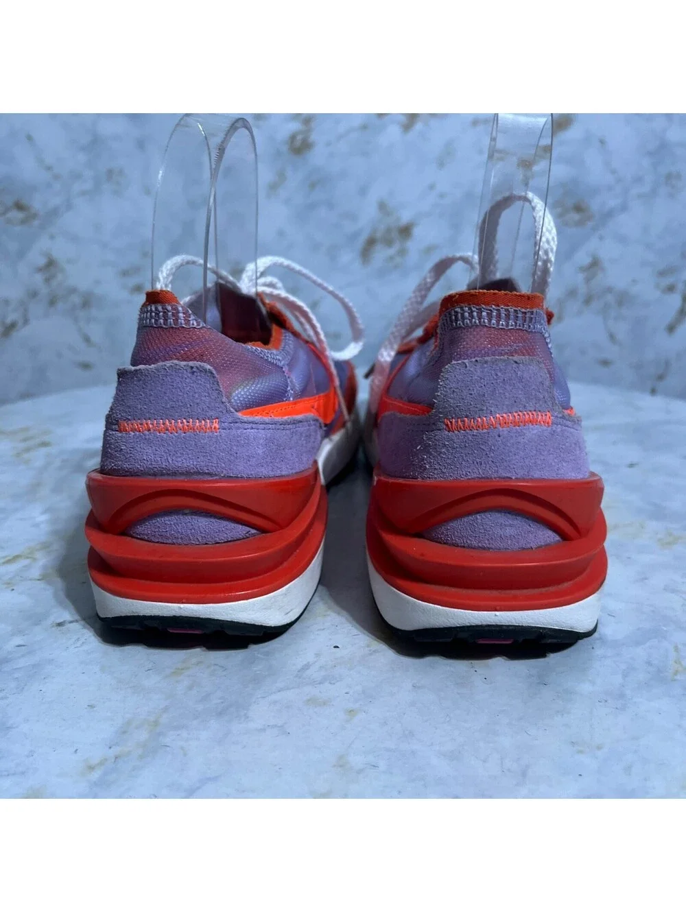 Nike Waffle One Womens Sz 8.5 Running Shoes Red Purple Athletic Trainer Sneakers
